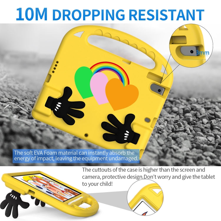 For iPad 10.2 / iPad Pro 10.5 Love Small Palm Holder EVA Tablet Case(Yellow) - iPad 10.2 Cases by buy2fix | Online Shopping UK | buy2fix