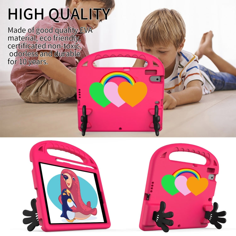 For iPad 10.2 / iPad Pro 10.5 Love Small Palm Holder EVA Tablet Case(Rose Red) - iPad 10.2 Cases by buy2fix | Online Shopping UK | buy2fix