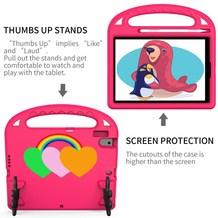 For iPad 10.2 / iPad Pro 10.5 Love Small Palm Holder EVA Tablet Case(Rose Red) - iPad 10.2 Cases by buy2fix | Online Shopping UK | buy2fix