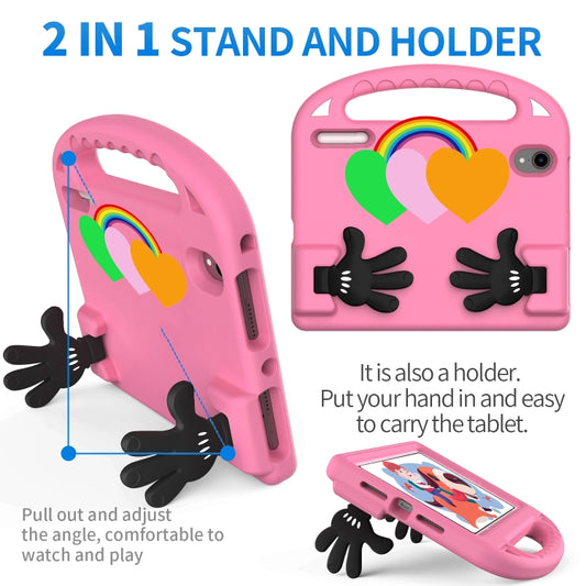 For iPad mini 2024 / mini 6 Love Small Palm Holder EVA Tablet Case(Pink) - iPad mini 6 Cases by buy2fix | Online Shopping UK | buy2fix