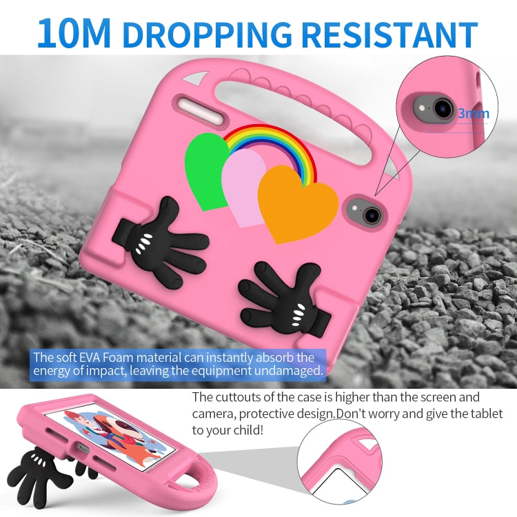 For iPad mini 2024 / mini 6 Love Small Palm Holder EVA Tablet Case(Pink) - iPad mini 6 Cases by buy2fix | Online Shopping UK | buy2fix