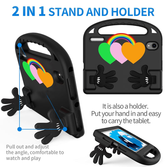 For iPad mini 2024 / mini 6 Love Small Palm Holder EVA Tablet Case(Black) - iPad mini 6 Cases by buy2fix | Online Shopping UK | buy2fix