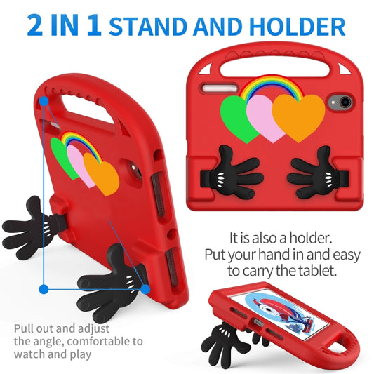 For iPad mini 2024 / mini 6 Love Small Palm Holder EVA Tablet Case(Red) - iPad mini 6 Cases by buy2fix | Online Shopping UK | buy2fix