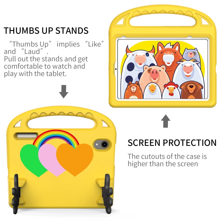 For iPad mini 2024 / mini 6 Love Small Palm Holder EVA Tablet Case(Yellow) - iPad mini 6 Cases by buy2fix | Online Shopping UK | buy2fix