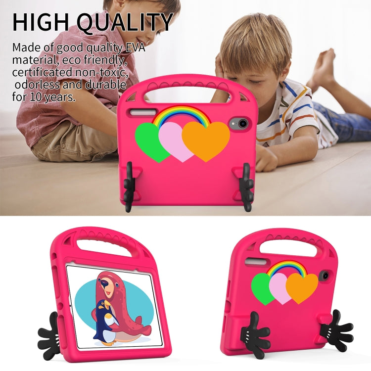 For iPad mini 2024 / mini 6 Love Small Palm Holder EVA Tablet Case(Rose Red) - iPad mini 6 Cases by buy2fix | Online Shopping UK | buy2fix