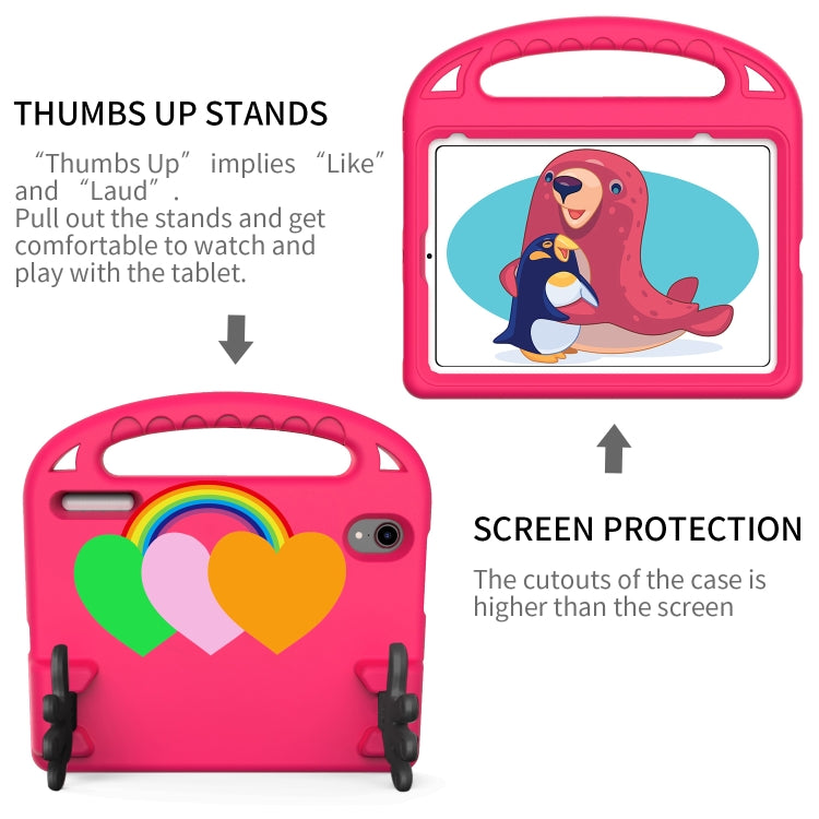 For iPad mini 2024 / mini 6 Love Small Palm Holder EVA Tablet Case(Rose Red) - iPad mini 6 Cases by buy2fix | Online Shopping UK | buy2fix