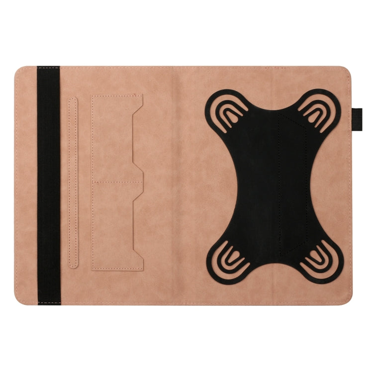 For 8 inch Life Tree Pattern Flip Universal Leather Tablet Case(Rose Gold) - 8 inch by buy2fix | Online Shopping UK | buy2fix