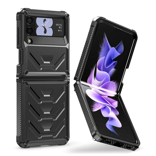 For Samsung Galaxy Z Flip3 5G Armored All-inclusive Shockproof Folding Phone Case(Black) - Galaxy Phone Cases by buy2fix | Online Shopping UK | buy2fix