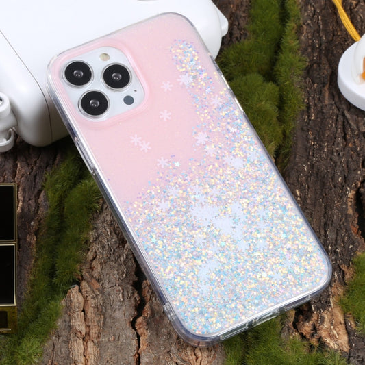 For iPhone 14 Pro Max DFANS DESIGN Snowflake Starlight Shining Phone Case(Pink) - iPhone 14 Pro Max Cases by DFANS DESIGN | Online Shopping UK | buy2fix