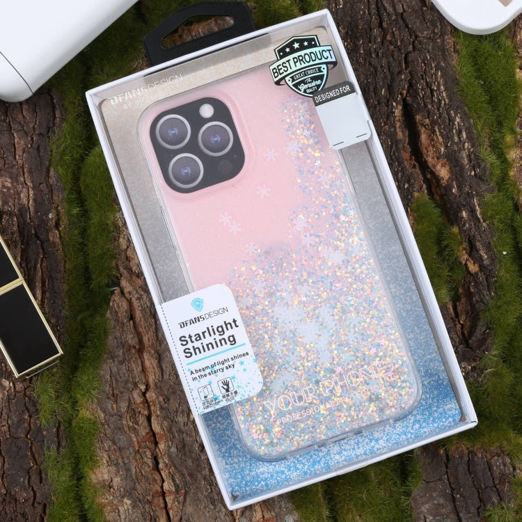 For iPhone 14 Pro Max DFANS DESIGN Snowflake Starlight Shining Phone Case(Pink) - iPhone 14 Pro Max Cases by DFANS DESIGN | Online Shopping UK | buy2fix