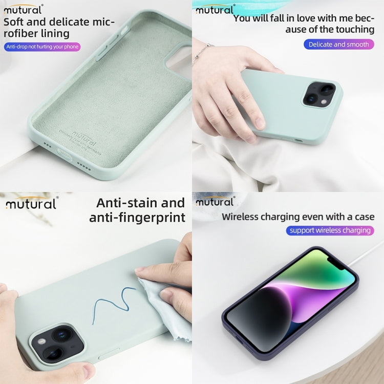 For iPhone 14 Mutural Yuemu Series Liquid Silicone Microfiber Case(Pink) - iPhone 14 Cases by Mutural | Online Shopping UK | buy2fix