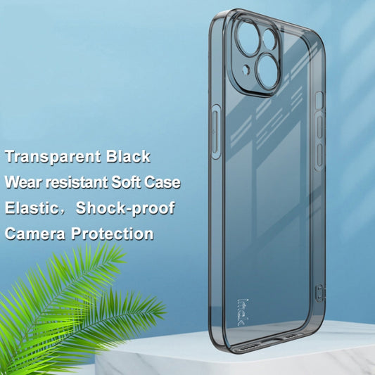 For iPhone 14 imak UX-5 Series Shockproof TPU Protective Phone Case(Transparent Black) by imak