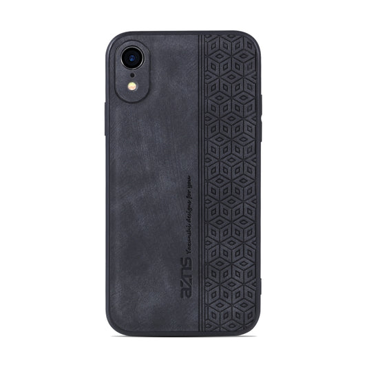 For iPhone XR AZNS 3D Embossed Skin Feel Phone Case(Black) - More iPhone Cases by AZNS | Online Shopping UK | buy2fix
