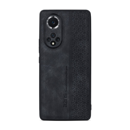 For Honor 50 Pro / Huawei nova 9 Pro AZNS 3D Embossed Skin Feel Phone Case(Black) - Huawei Cases by AZNS | Online Shopping UK | buy2fix