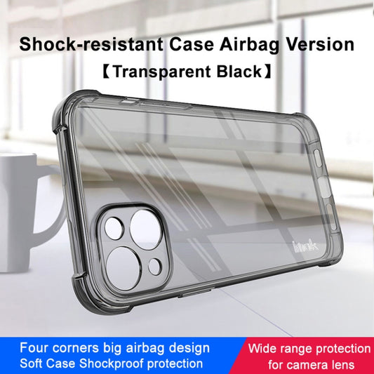 For iPhone 14 imak Shockproof Airbag TPU Phone Case(Transparent Black) by imak
