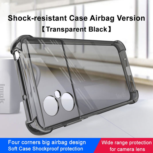 For Xiaomi Poco M4 5G imak Shockproof Airbag TPU Phone Case(Transparent Black) by imak