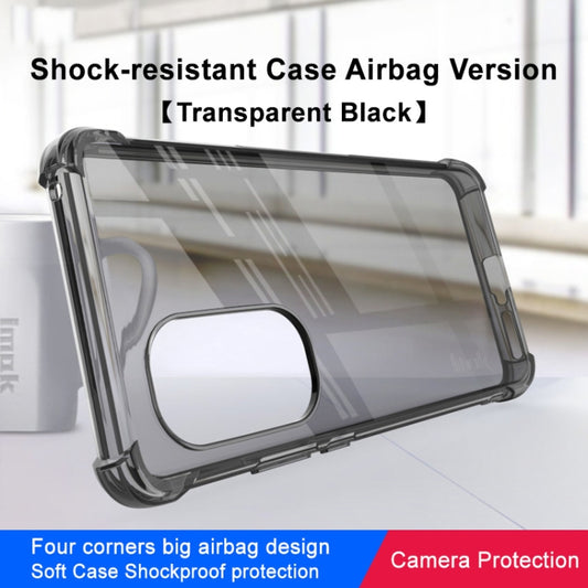 For Motorola Edge 2022 5G imak Shockproof Airbag TPU Phone Case(Transparent Black) by imak