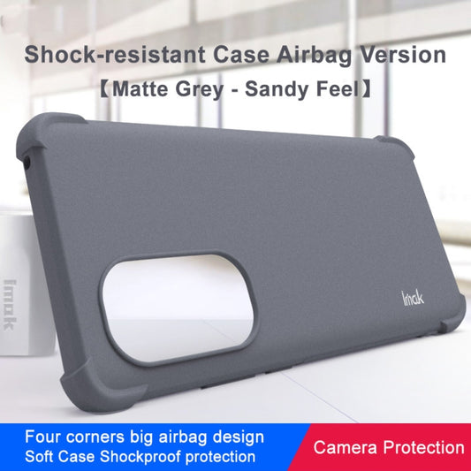 For Motorola Edge 2022 5G imak Shockproof Airbag TPU Phone Case(Matte Grey) by imak