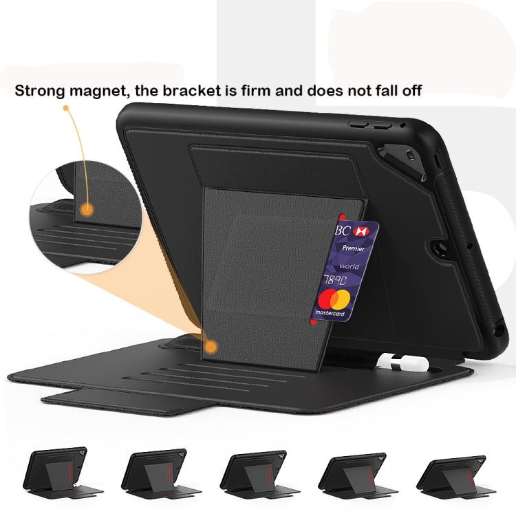 For iPad Mini 5 Multifunctional Tablet PC Protective Leather Case with Bracket & Card Slots & Pen Slot & Wake-up / Sleep Function(Black) - iPad 10.2 Cases by buy2fix | Online Shopping UK | buy2fix