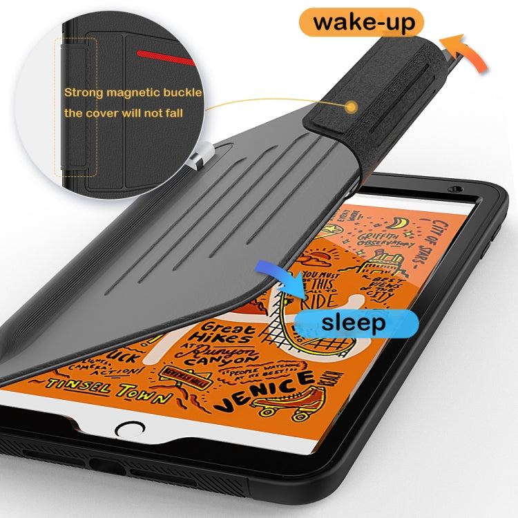 For iPad Mini 5 Multifunctional Tablet PC Protective Leather Case with Bracket & Card Slots & Pen Slot & Wake-up / Sleep Function(Black) - iPad 10.2 Cases by buy2fix | Online Shopping UK | buy2fix
