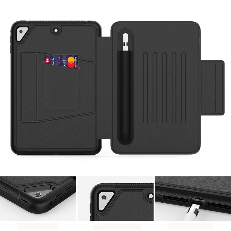 For iPad Mini 5 Multifunctional Tablet PC Protective Leather Case with Bracket & Card Slots & Pen Slot & Wake-up / Sleep Function(Black) - iPad 10.2 Cases by buy2fix | Online Shopping UK | buy2fix