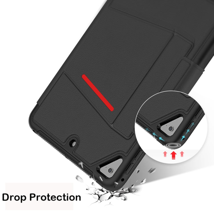 For iPad Mini 5 Multifunctional Tablet PC Protective Leather Case with Bracket & Card Slots & Pen Slot & Wake-up / Sleep Function(Black) - iPad 10.2 Cases by buy2fix | Online Shopping UK | buy2fix