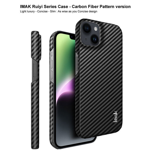For iPhone 14 Plus IMAK Ruiyi Series Carbon Fiber PU + PC Phone Case by imak