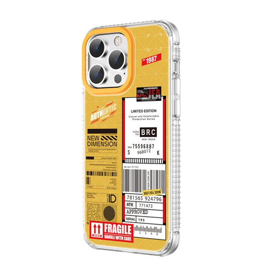 For iPhone 14 Pro Mutural Dual-side Laminating Printed TPU Phone Case(Yellow) - iPhone 14 Pro Cases by Mutural | Online Shopping UK | buy2fix