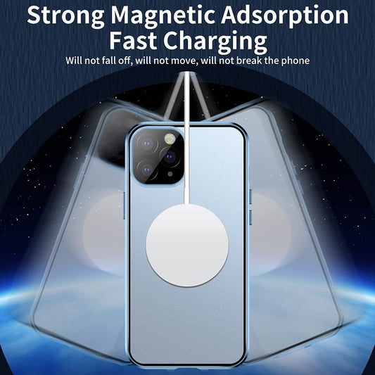 For iPhone 13 Pro Max 360 Full Body Magnetic Frosted Magsafe Phone Case(Gold) - iPhone 13 Pro Max Cases by buy2fix | Online Shopping UK | buy2fix