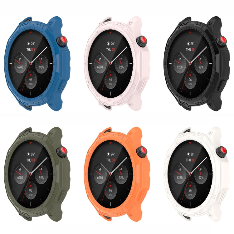 For Amazfit GTR 4 / GTR 4 Pro Armor Hollow TPU Watch Case(Lvory White) - Watch Cases by buy2fix | Online Shopping UK | buy2fix
