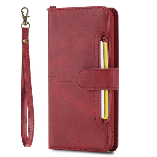For iPhone 6 Plus / 7 Plus / 8 Plus Multifunctional Detachable Magnetic Horizontal Flip Leather Case with Card Slots & Holder & Wallet & Photo Frame(Red) - More iPhone Cases by buy2fix | Online Shopping UK | buy2fix