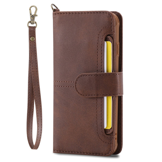 For iPhone 6 / 7 / 8 Multifunctional Detachable Magnetic Horizontal Flip Leather Case with Card Slots & Holder & Wallet & Photo Frame(Coffee) - More iPhone Cases by buy2fix | Online Shopping UK | buy2fix