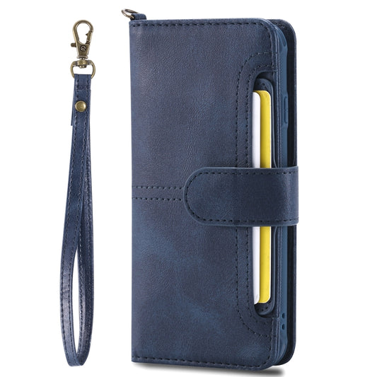 For iPhone 6 / 7 / 8 Multifunctional Detachable Magnetic Horizontal Flip Leather Case with Card Slots & Holder & Wallet & Photo Frame(Blue) - More iPhone Cases by buy2fix | Online Shopping UK | buy2fix