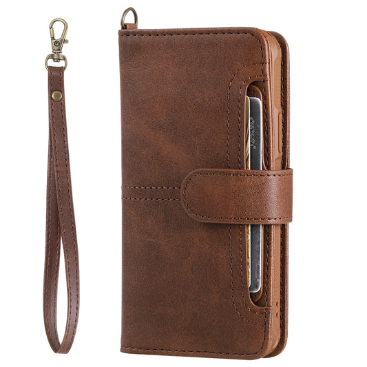 For iPhone 11 Pro Multifunctional Detachable Magnetic Horizontal Flip Leather Case with Card Slots & Holder & Wallet & Photo Frame(Coffee) - iPhone 11 Pro Cases by buy2fix | Online Shopping UK | buy2fix