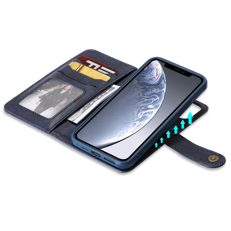 For iPhone 11 Pro Multifunctional Detachable Magnetic Horizontal Flip Leather Case with Card Slots & Holder & Wallet & Photo Frame(Blue) - iPhone 11 Pro Cases by buy2fix | Online Shopping UK | buy2fix