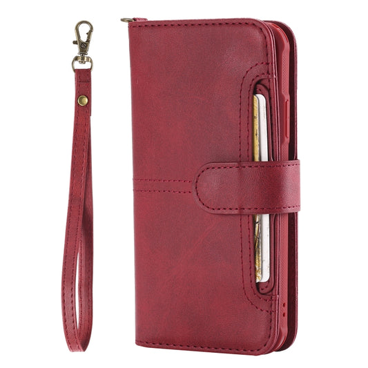 For iPhone XR Multifunctional Detachable Magnetic Horizontal Flip Leather Case with Card Slots & Holder & Wallet & Photo Frame(Red) - More iPhone Cases by buy2fix | Online Shopping UK | buy2fix