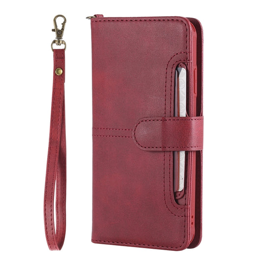 For iPhone XS Max Multifunctional Detachable Magnetic Horizontal Flip Leather Case with Card Slots & Holder & Wallet & Photo Frame(Red) - More iPhone Cases by buy2fix | Online Shopping UK | buy2fix