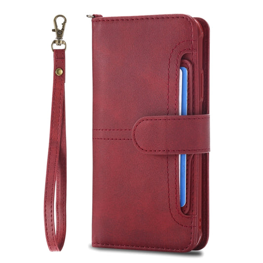 For iPhone X / XS Multifunctional Detachable Magnetic Horizontal Flip Leather Case with Card Slots & Holder & Wallet & Photo Frame(Red) - More iPhone Cases by buy2fix | Online Shopping UK | buy2fix
