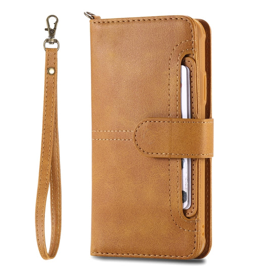 For iPhone X / XS Multifunctional Detachable Magnetic Horizontal Flip Leather Case with Card Slots & Holder & Wallet & Photo Frame(Brown) - More iPhone Cases by buy2fix | Online Shopping UK | buy2fix