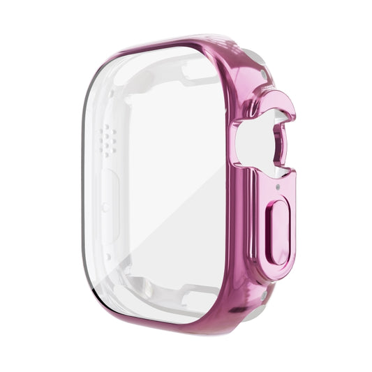For Apple Watch 9 / 8 / 7 45mm All-inclusive Plating TPU Shockproof Case(Pink) by buy2fix