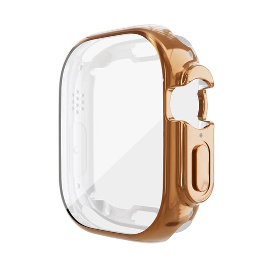 For Apple Watch 9 / 8 / 7 41mm All-inclusive Plating TPU Shockproof Case(Rose Gold) by buy2fix