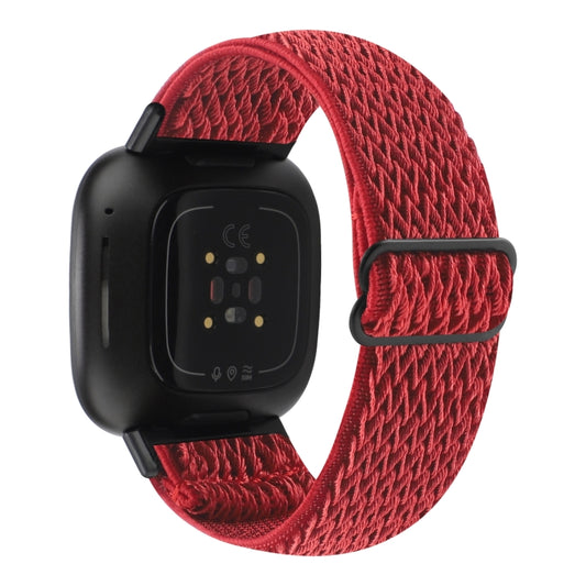 For Fitbit Versa 4 / Sense 2 Universal Wave Nylon Watch Band(Red) by buy2fix