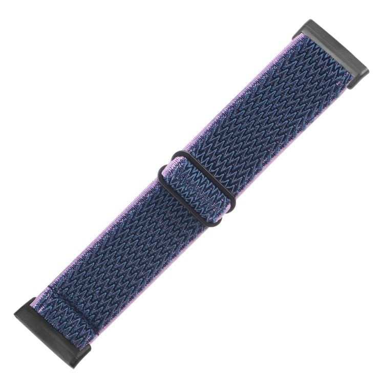 For Fitbit Versa 4 / Sense 2 Universal Wave Nylon Watch Band(Midnight Blue) - Watch Bands by buy2fix | Online Shopping UK | buy2fix
