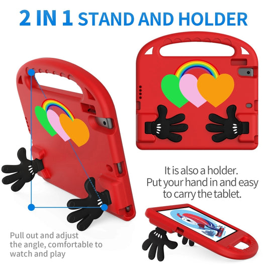 For iPad Air / Air 2 / 9.7 2017 / 9.7 2018 Love Small Palm Holder EVA Tablet Case(Red) - iPad 9.7 (2018) & (2017) Cases by buy2fix | Online Shopping UK | buy2fix