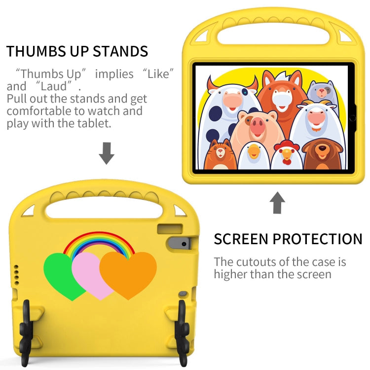 For iPad Air / Air 2 / 9.7 2017 / 9.7 2018 Love Small Palm Holder EVA Tablet Case(Yellow) - iPad 9.7 (2018) & (2017) Cases by buy2fix | Online Shopping UK | buy2fix