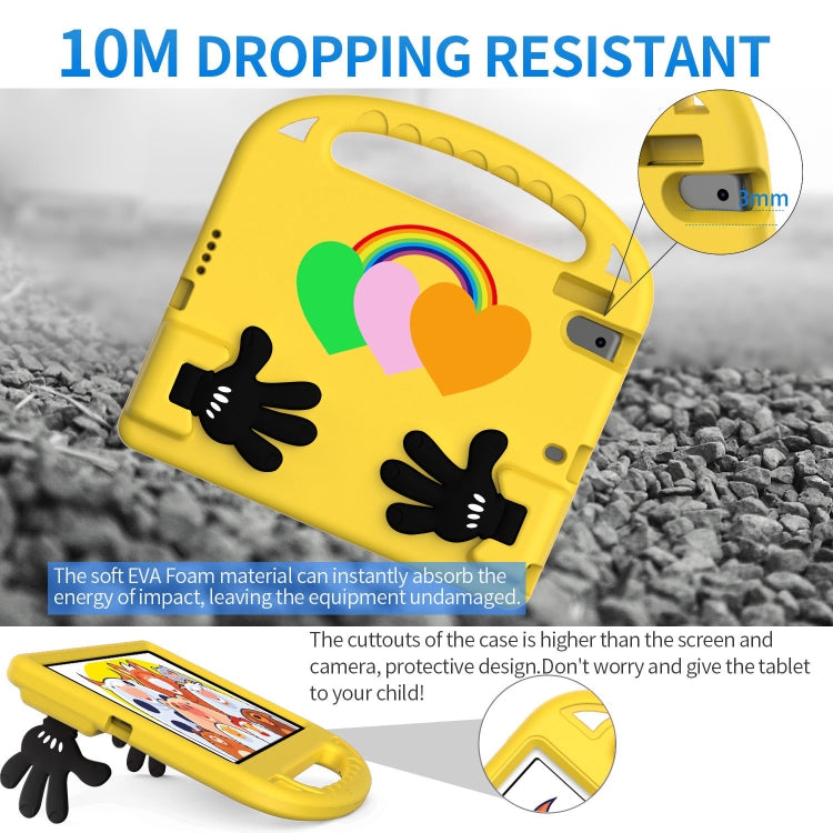 For iPad Air / Air 2 / 9.7 2017 / 9.7 2018 Love Small Palm Holder EVA Tablet Case(Yellow) - iPad 9.7 (2018) & (2017) Cases by buy2fix | Online Shopping UK | buy2fix