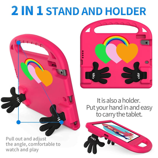 For iPad Air / Air 2 / 9.7 2017 / 9.7 2018 Love Small Palm Holder EVA Tablet Case(Rose Red) - iPad 9.7 (2018) & (2017) Cases by buy2fix | Online Shopping UK | buy2fix