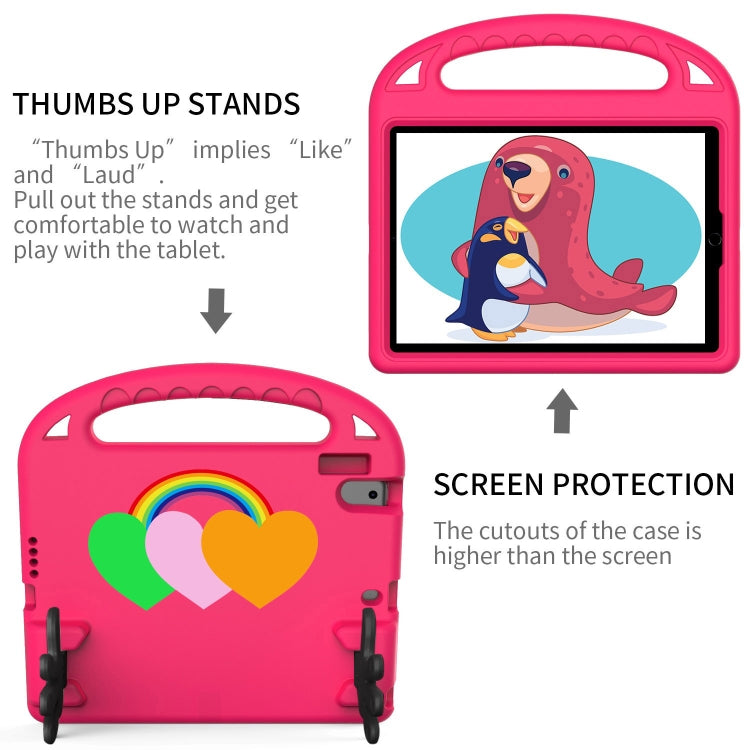 For iPad Air / Air 2 / 9.7 2017 / 9.7 2018 Love Small Palm Holder EVA Tablet Case(Rose Red) - iPad 9.7 (2018) & (2017) Cases by buy2fix | Online Shopping UK | buy2fix