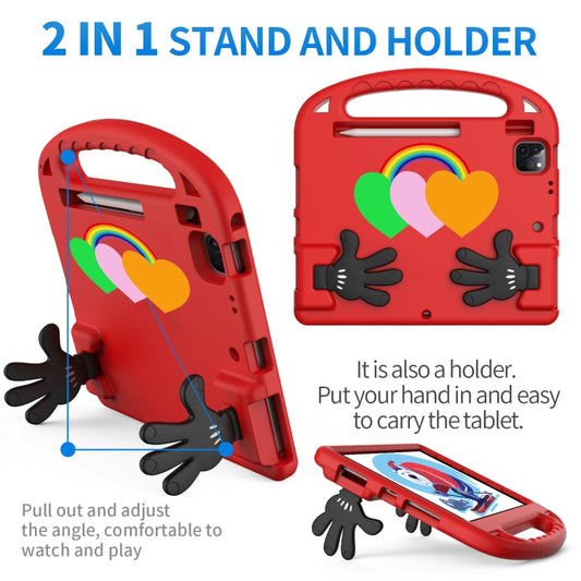 For iPad Air 2022/ 2020 10.9 Love Small Palm Holder EVA Tablet Case(Red) - iPad Air (2022) / (2020) 10.9 Cases by buy2fix | Online Shopping UK | buy2fix