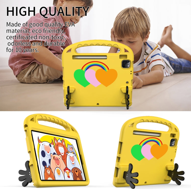 For iPad Air 2022/ 2020 10.9 Love Small Palm Holder EVA Tablet Case(Yellow) - iPad Air (2022) / (2020) 10.9 Cases by buy2fix | Online Shopping UK | buy2fix